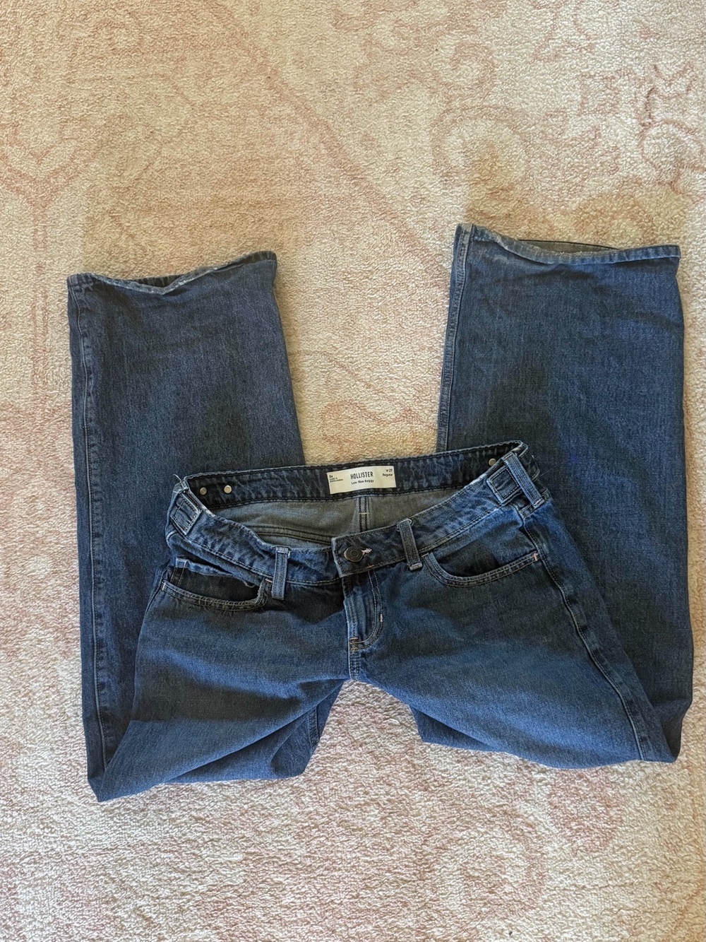 RARE Hollister Classic Low Rise Straight Jeans in Dark Blue